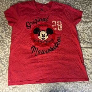 Disney Red Mickey Mouse Short Sleeve Tee